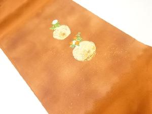 花器に花模様織出し名古屋帯